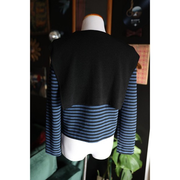 Vintage  Perceptions Womens 6 Pin up Rockabilly stripped button shirt with scarf - Picture 8 of 8